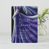 lila Hochzeitskleid Brautparty #5 Einladung (Stehend Vorderseite)