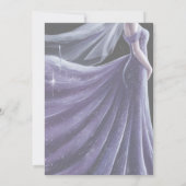 lila Hochzeitskleid Brautparty Nr. 2 Einladung (Rückseite)