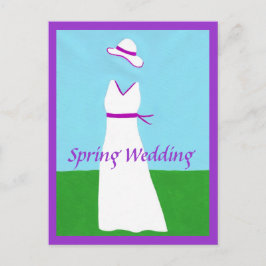 Lila Hochzeitskleidung - Einladung Postkarten