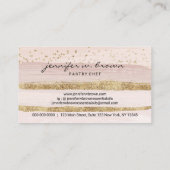 Lila Hochzeitskuchenservice Visitenkarte (Rückseite)