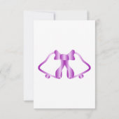 Lila Hochzeitsluftholzenglocken Einladung (Rückseite)