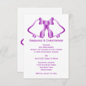 Lila Hochzeitsluftholzenglocken Einladung (Vorne/Hinten)