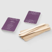 Lila Hochzeitsmenüs in Silber und Pflaume Fächer (Non-assembled)