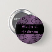 Lila Hochzeitsmutter Button (Vorne & Hinten)