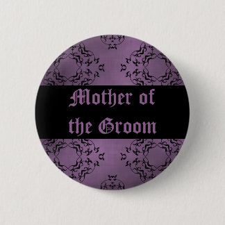 Lila Hochzeitsmutter Button