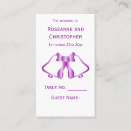 Lila Hochzeitsplattform Kartenklingeln Platzkarte