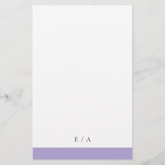 Lila Hochzeitsprogramm für digitale Lavendel (Hinten)