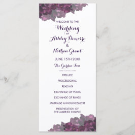 Lila Hochzeitsprogramm für Flora Programm