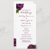 Lila Hochzeitsprogramm für Hydrangea Programm (Vorne/Hinten)