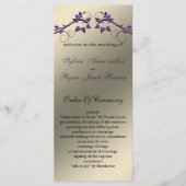 lila Hochzeitsprogramm für Schmetterling Programm (Vorderseite)