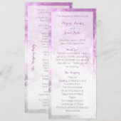 Lila Hochzeitsprogramm für Wasserfarben Programm (Vorne/Hinten)