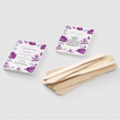 Lila Hochzeitsprogramm mit elegantem Watercolor Fächer (Non-assembled)