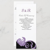 lila Hochzeitsprogramm Programm (Vorne/Hinten)