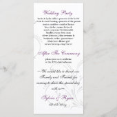 lila Hochzeitsprogramm Programm (Rückseite)