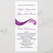 lila Hochzeitsprogramm Programm (Vorderseite)