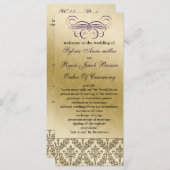 lila Hochzeitsprogramm Programm (Vorne/Hinten)