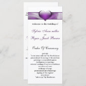 lila Hochzeitsprogramm Programm (Vorne/Hinten)