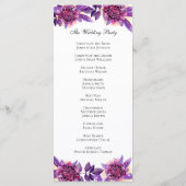 Lila Hochzeitsprogramm. Zeremonie zur Blume von Aq Programm (Rückseite)