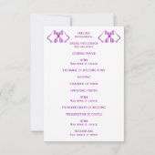 Lila Hochzeitsprogramme (Rückseite)