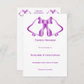 Lila Hochzeitsprogramme (Vorne/Hinten)