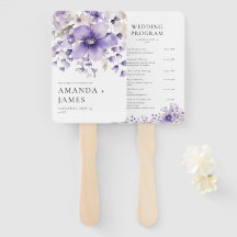 Lila Hochzeitsprogramme für Wasserfarben