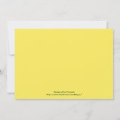 Lila Hochzeitsreise mit der Rose Gelb Einladung (Rückseite)