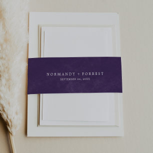 Lila Hochzeitsstimmung im Wasserfarben Einladungsbanderole