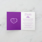 Lila Hochzeitsstrom im Vergessen Ankündigung (Innenseite)