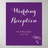 Lila Hochzeitssymbole Poster (Vorne)