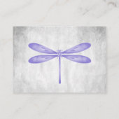 Lila Hochzeitsszenarien für Drachenfliege Platzkarte (Rückseite)