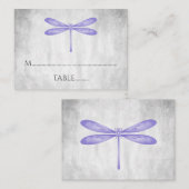 Lila Hochzeitsszenarien für Drachenfliege Platzkarte (Vorne/Hinten)