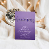 Lila Hochzeitstag Einladung