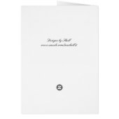 Lila Hochzeitstorchkarte (Hinten)