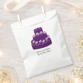 Lila Hochzeitstorte Geschenktütchen (Ausgeschnitten)