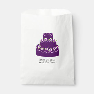 Lila Hochzeitstorte Geschenktütchen
