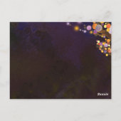 Lila Hochzeitsunterkunft Postkarte (Rückseite)