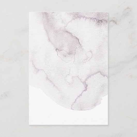 Lila Hochzeitsunterkünfte in Aquarell Begleitkarte (Rückseite)