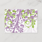 Lila Hochzeitswebsite Begleitkarte (Rückseite)