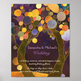 Lila Hochzeitszeichen für inspirierende Lieben Poster