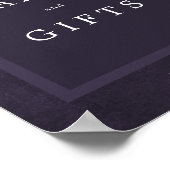 Lila Hochzeitszeichen Poster (Ecke)