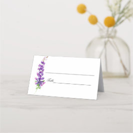Lila Hochzeitungs-Wasserfarben-Lavendel-Platzkarte Platzkarte