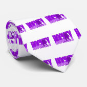 Lila Hockey-Logo Krawatte (Gerollt)