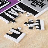 Lila Hockeyspieler Puzzle (Seite)