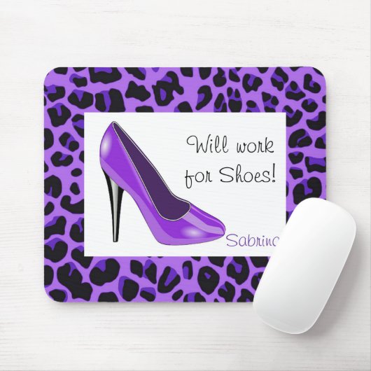 Lila hohe Fersen-Mausunterlage Mousepad (Mit Mouse)