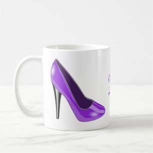 Lila hohe Fersen-Schuh-Kaffee-Tasse Kaffeetasse