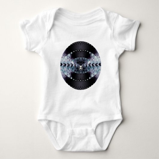 Lila Hole Baby Strampler (Vorderseite)