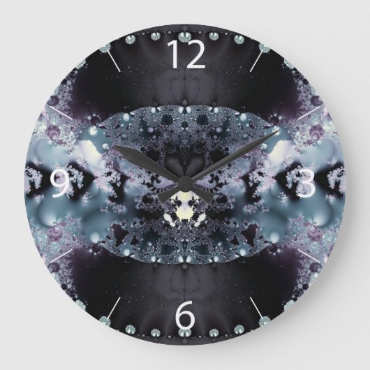 Lila Hole Große Wanduhr (Vorderseite)
