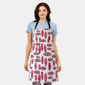 Lila Holey Ovals Schürze (Getragen)