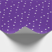 Lila Holiday Dot Design Geschenkpapier (Ecke)