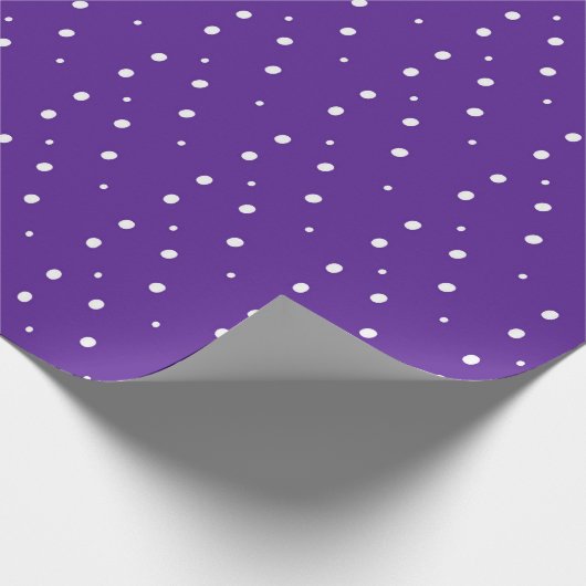 Lila Holiday Dot Design Geschenkpapier (Ecke)